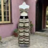 Boho Striped Crochet Bandeau and Fringe Pants Set Pattern