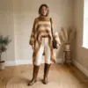 Boho Turtleneck Poncho Free Crochet Pattern
