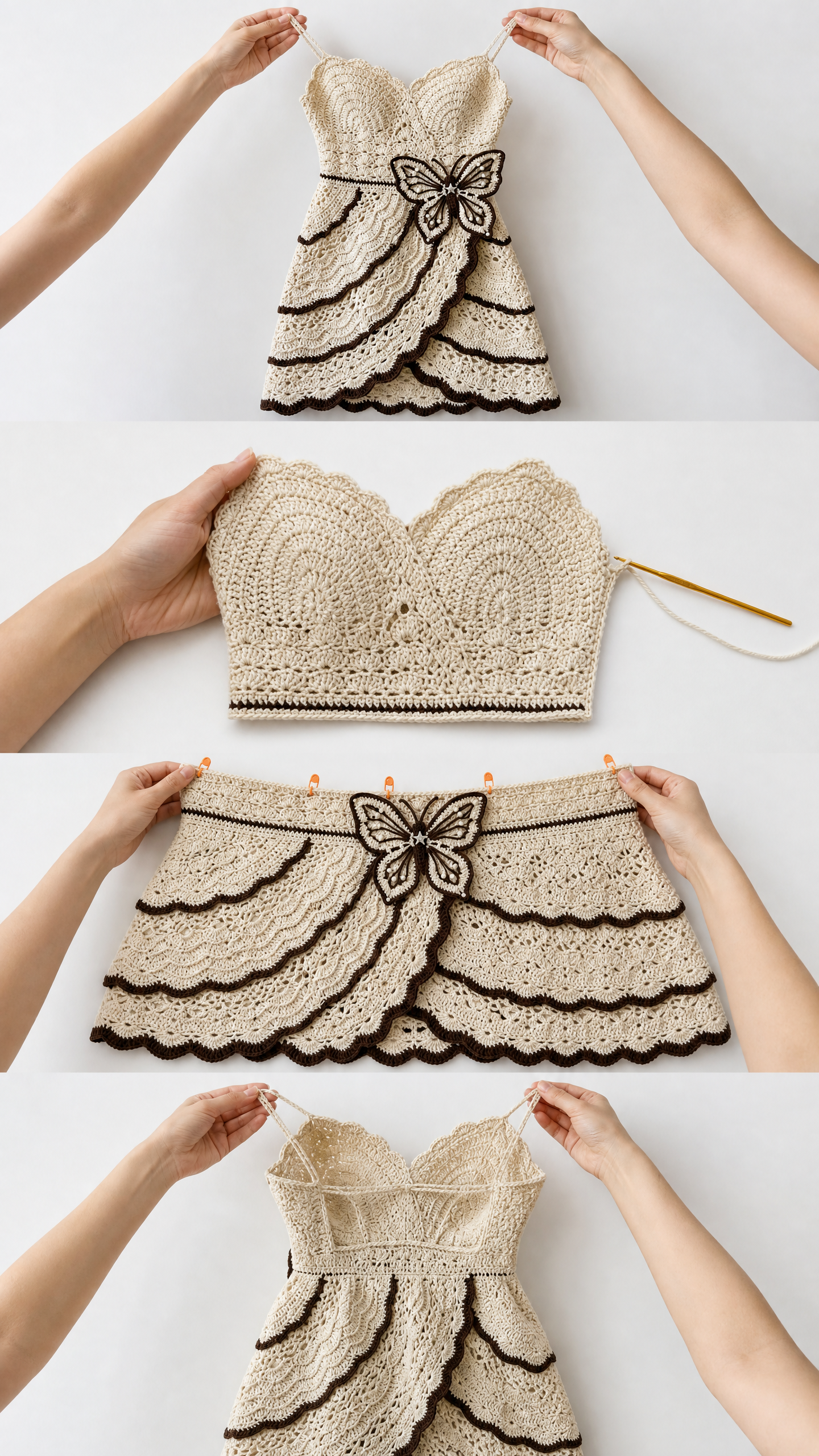 Butterfly Bodice Crochet Dress Free Pattern