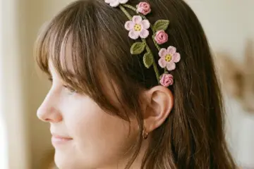 Cherry Blossom Crochet Headband Free Crochet Pattern