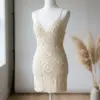 Cream Granny Square Mini Dress Free Crochet Pattern