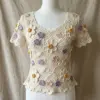 Irish Lace Floral Blouse Free Crochet Pattern
