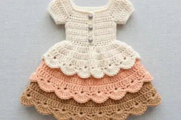 Layered Ruffle Doll Dress Free Crochet Pattern