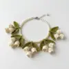 Lily of the Valley Crochet Bracelet Free Pattern