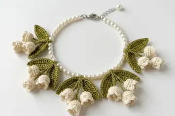 Lily of the Valley Crochet Bracelet Free Pattern