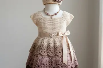 Ombré Baby Dress and Hat Set Free Crochet Pattern