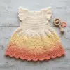 Ombre Sunset Baby Dress Free Crochet Pattern