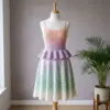 Pastel Ombre Peplum Dress Free Crochet Pattern