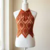 Pineapple Stitch Halter Top Free Crochet Pattern