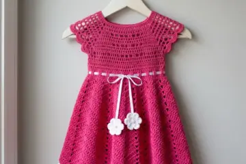 Pink Chevron Baby Summer Dress Free Crochet Pattern