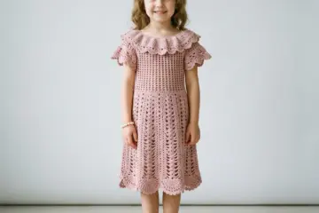 Pink Pineapple Lace Dress Free Crochet Pattern