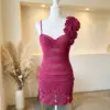Rosette Shoulder Mini Dress Free Crochet Pattern