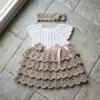 Ruffled Baby Dress & Headband Free Crochet Pattern