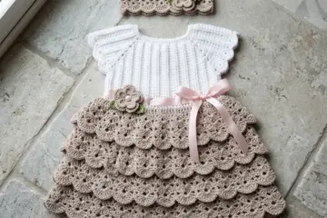 Ruffled Baby Dress & Headband Free Crochet Pattern