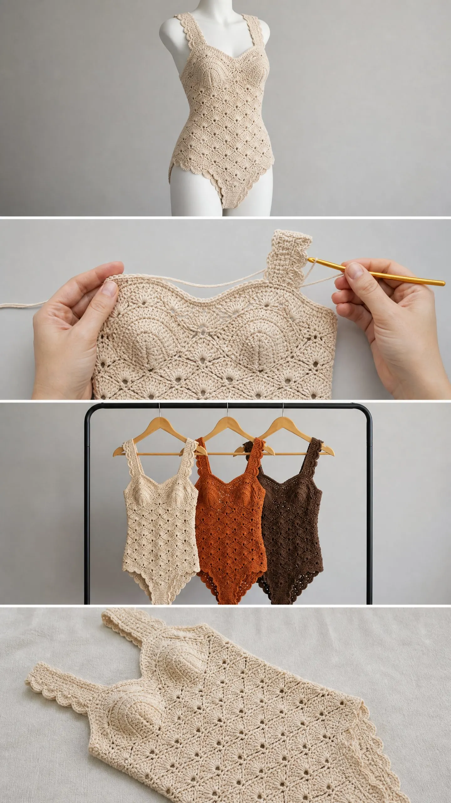 Scallop Shell Crochet Bodysuit Free Crochet Pattern
