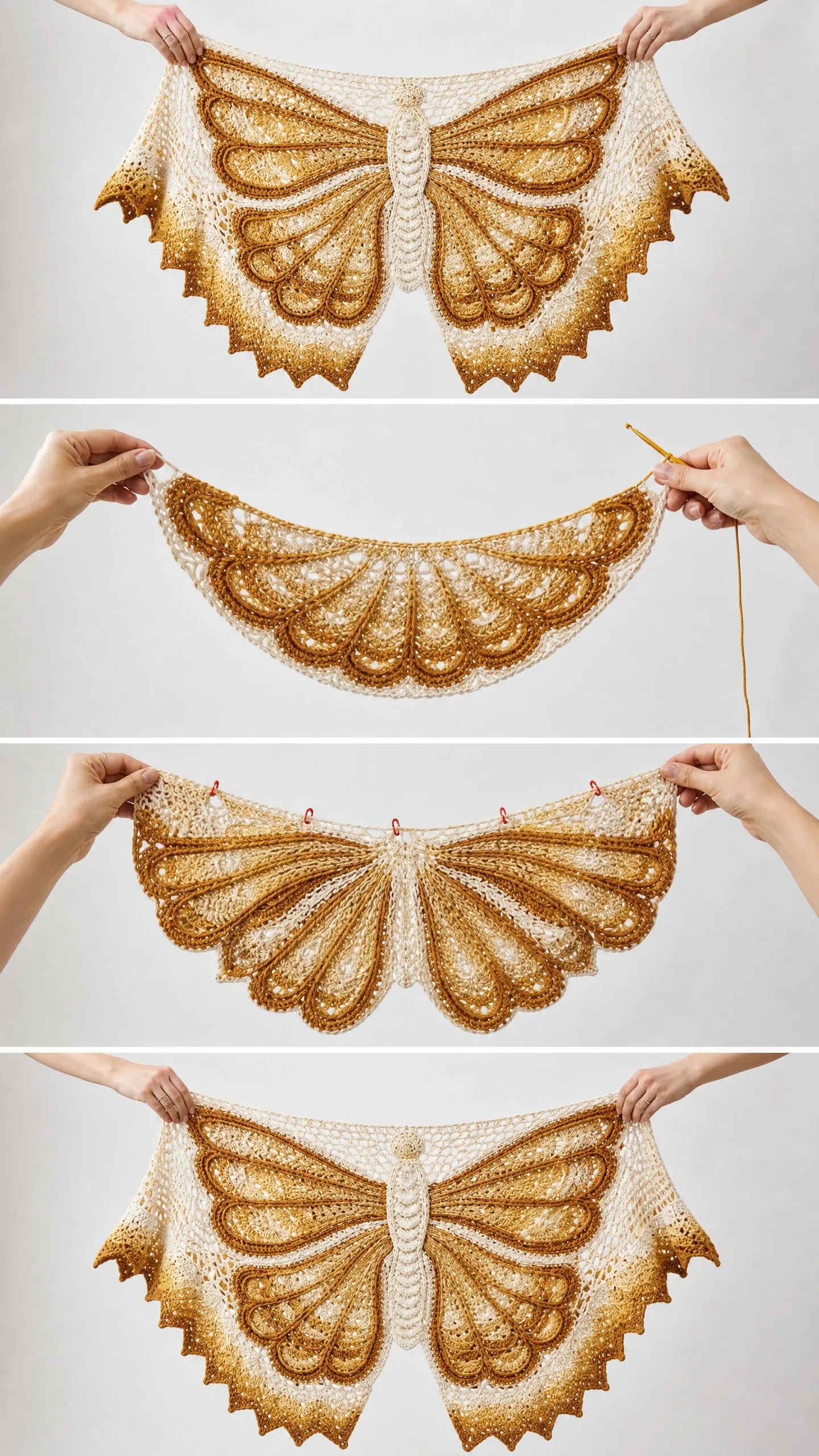 Butterfly Wings Poncho Free Crochet Pattern
