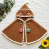 Gingerbread Man Hooded Cape Free Crochet Pattern