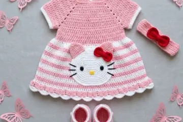 Hello Kitty Baby Dress Set Free Crochet Pattern