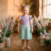 Lavender Ruffle Sleeve Toddler Dress Free Crochet Pattern