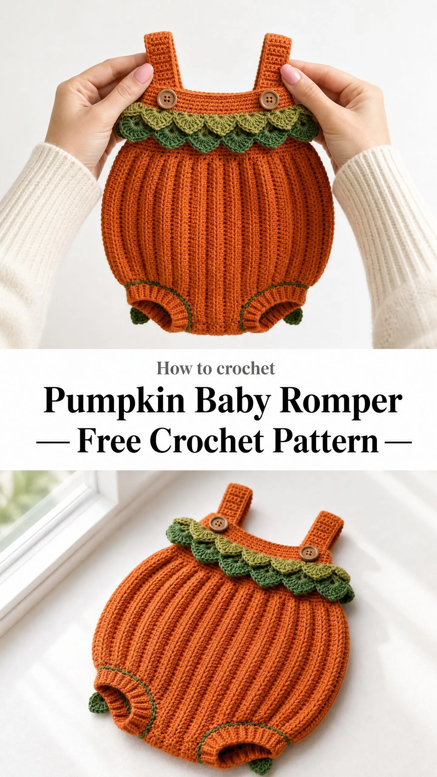 Pumpkin Baby Romper Free Crochet Pattern