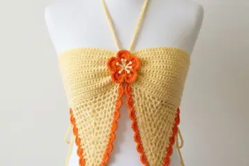 Tropical Butterfly Halter Top Free Crochet Pattern