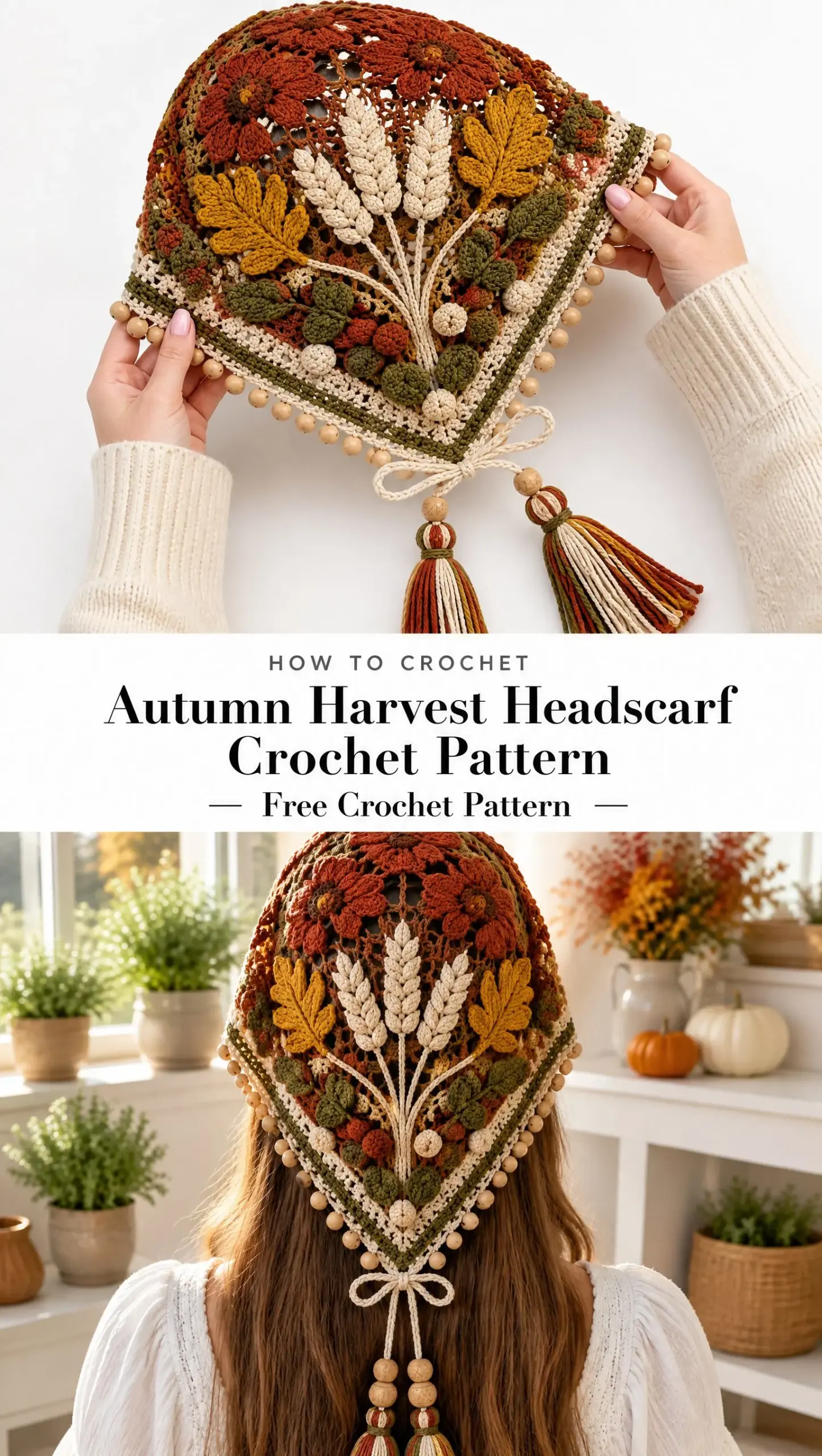 Autumn Harvest Headscarf Crochet Pattern