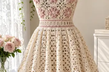 Blush Floral Lace Dress Crochet Pattern