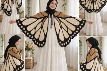 Cream Monarch Butterfly Cape Crochet Pattern