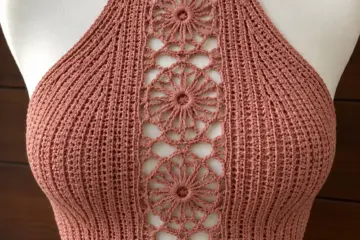 Dusty Rose Lace Halter Top Crochet Pattern