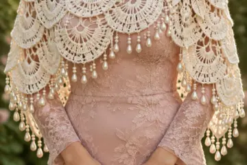 Ivory Rose Lace Shawl Crochet Pattern