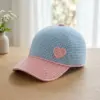 Pastel Heart Baseball Cap Free Crochet Pattern