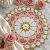 Pink Rose Table Set Crochet Pattern