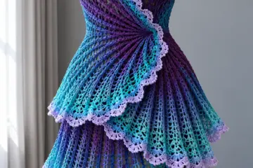 Purple Ombre Ruffle Dress Crochet Pattern