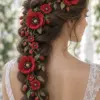 Red Poppy Hair Vine Crochet Pattern