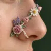 Rose and Lavender Nose Cuff Crochet Pattern
