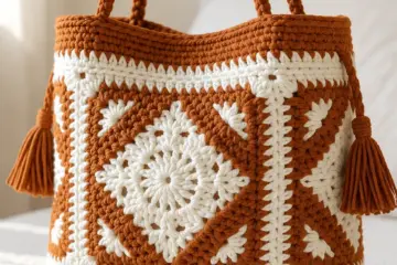 Caramel Diamond Granny Tote Crochet Pattern