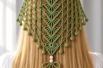 Olive Lace Headscarf Crochet Pattern