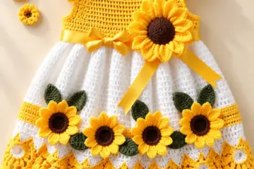 Sunflower Sunshine Dress Crochet Pattern
