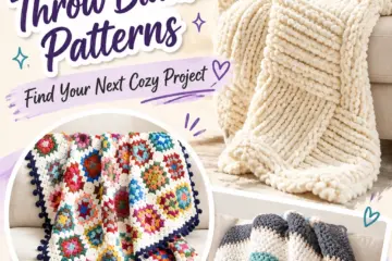 11 free crochet throw blanket patterns: basketweave, granny squares and striped throws